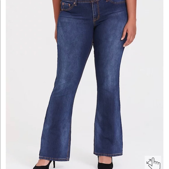 Torrid 18 jeans luxe slim boot fit at first womens plus denim pants